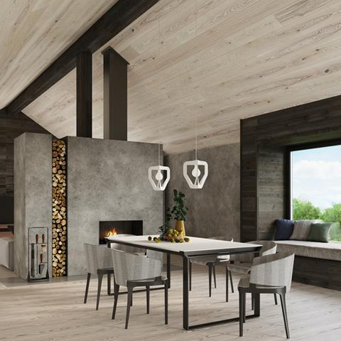 TRES taklampa vit + 1x LED-glödlampa E27 3000K varm 7,5W 620lm