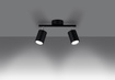Plafond LEMMI 2 svart + 2x LED-lampa GU-10 4000K Kall 7W 530lm