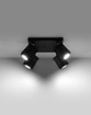 Plafond MERIDA 4 svart + 4x LED-lampa GU-10 3000K varm 7W 620lm
