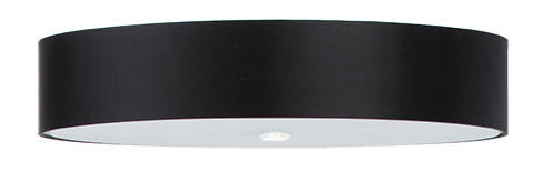 Plafond SKALA 70 svart + 6x LED-lampa E27 3000K varm 7,5W 620lm