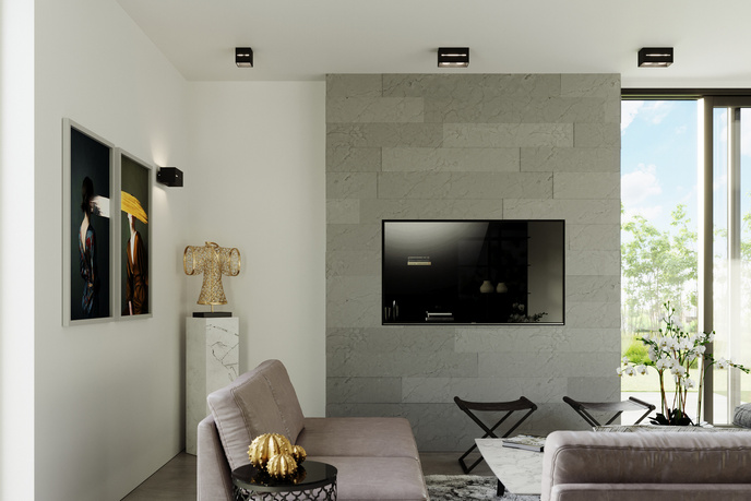 Plafond LOBO MAXI svart + 2x LED-lampa G9 4000K Kall 4,5W 530lm