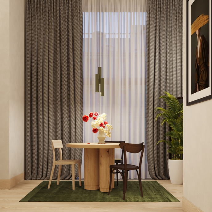 LAGOS 3P taklampa olivgrön + 3x LED-lampa GU-10 4000K Kall 7W 530lm