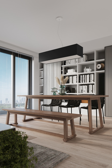 Ljuskrona SANTA BIS 80 svart + 3x LED-lampa E27 3000K varm 7,5W 620lm