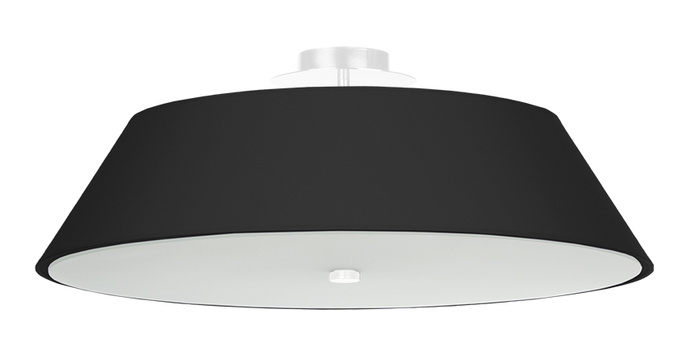 Plafond VEGA 60 svart + 5x LED-lampa E27 4000K Kall 7,5W 650lm