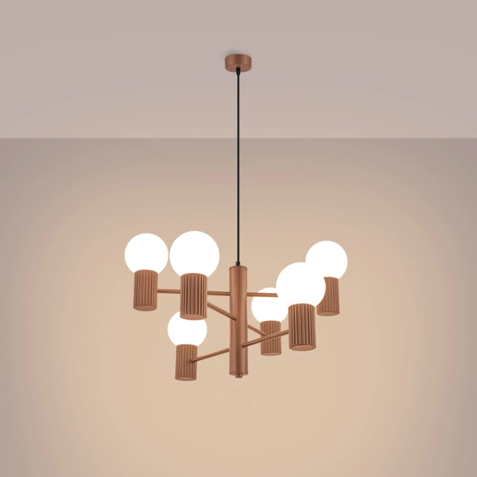 Ljuskrona HALO 6 mokka