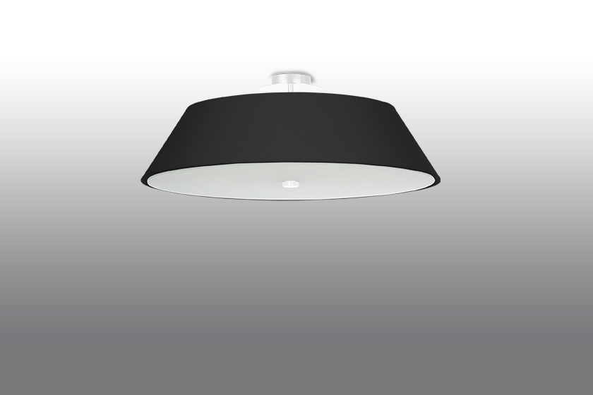 Plafond VEGA 60 svart + 5x LED-lampa E27 3000K varm 7,5W 620lm