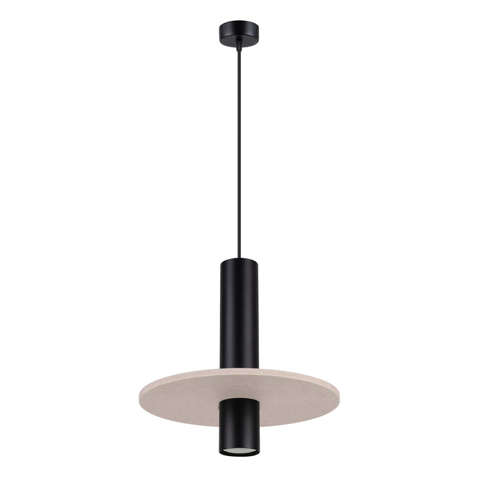 Taklampa PELTA 1 svart/beige