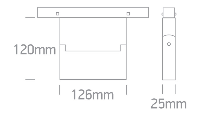 MILA 126 svart LED 3000K 10W 800lm