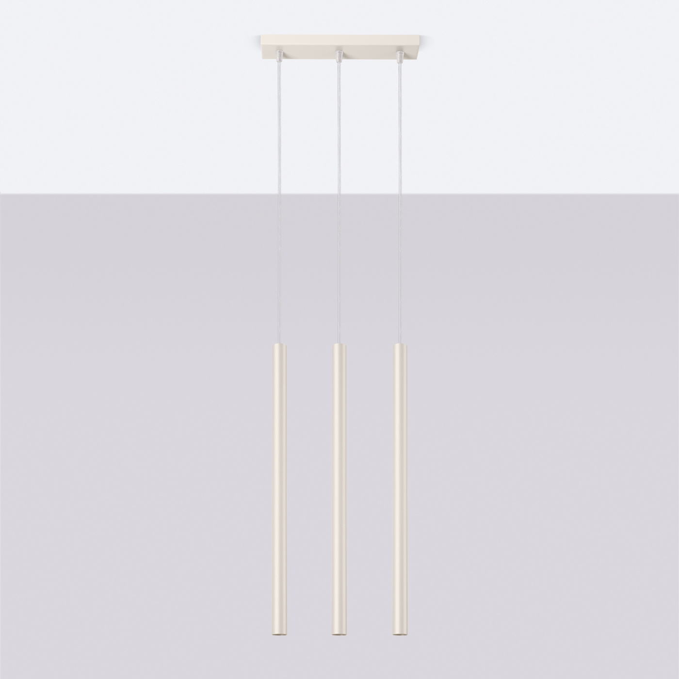 PASTELO 3 pendellampor beige + 3x LED-lampa G9 4000K Cold 4,5W 460lm