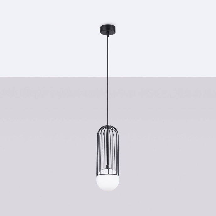 Pendellampa BRINA 1 svart + 1x LED-lampa G9 4000K Cold 4,5W 460lm