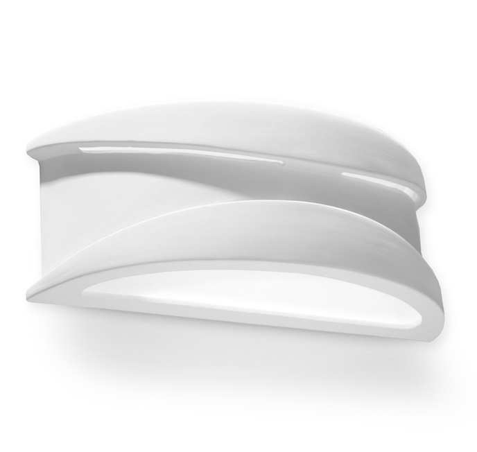 APOLLO keramisk vägglampa vit