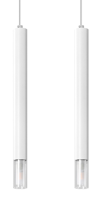 WEZYR 2 taklampor vit + 2x LED-lampa G9 3000K varm 4,5W 510lm