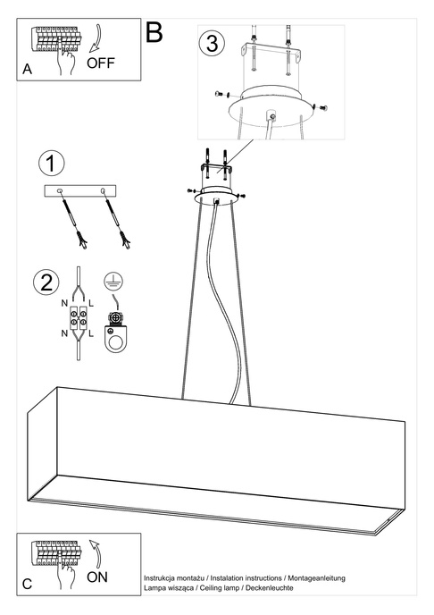 Ljuskrona SANTA 120 svart + 5x LED-lampa E27 4000K Kall 7,5W 650lm