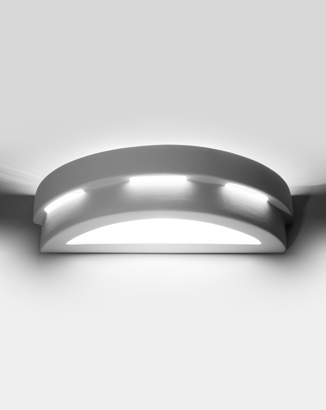 Keramisk vägglampa HELIOS vit + 1x LED-lampa E27 3000K varm 7,5W 620lm