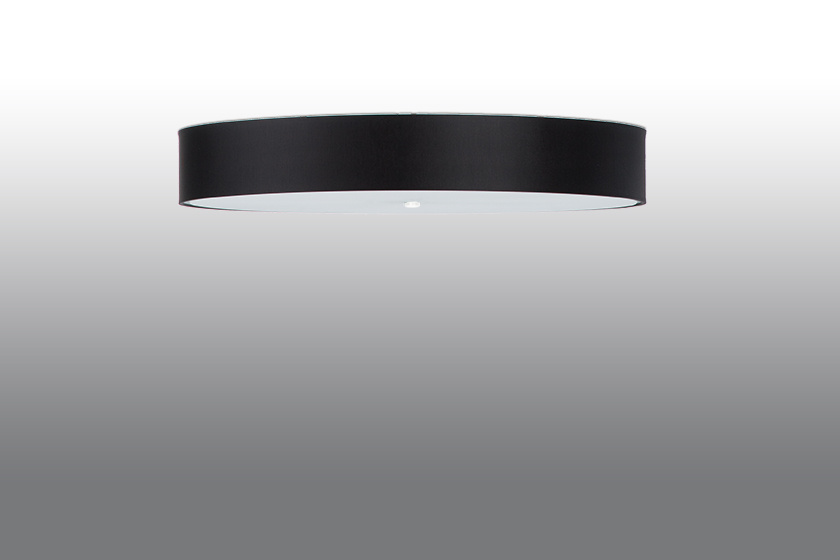 Plafond SKALA 90 svart + 6x LED-lampa E27 4000K Kall 7,5W 650lm