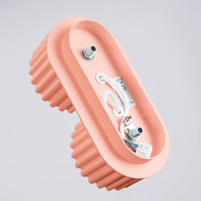 Taklampa AURA 2 persika Gx53