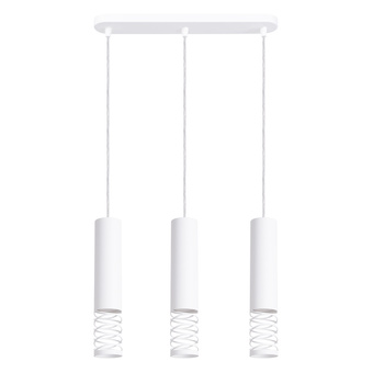 LAMI 3L taklampa vit + 3X LED-lampa GU-10 4000K Kall 7W 530lm