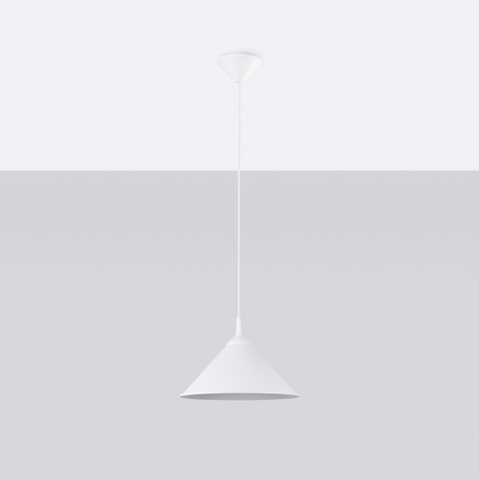 ZUMA taklampa vit + 1x LED-glödlampa E27 3000K varm 7,5W 620lm