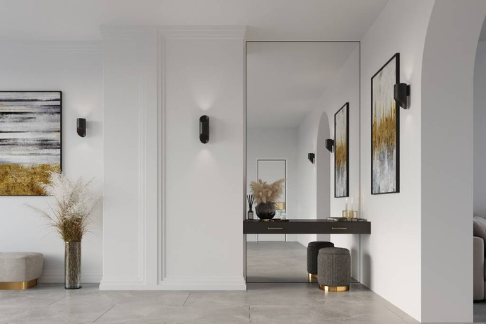 Vägglampa PENNE 30 svart + 1x LED-lampa G9 4000K Cold 4,5W 530lm