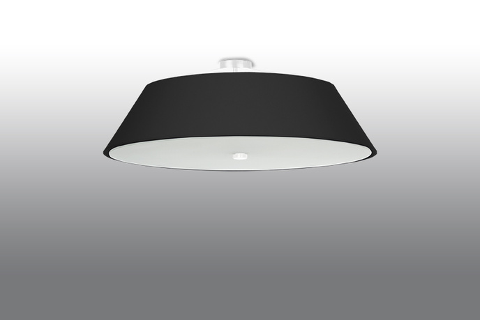 Plafond VEGA 70 svart + 5x LED-lampa E27 3000K varm 7,5W 620lm