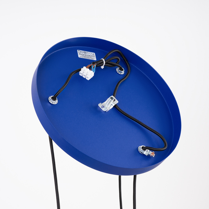 Pendellampa ESTRIA 3P vit/ultramarin