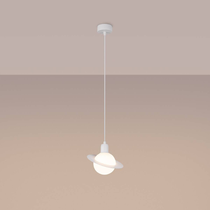 Pendellampa HYPERION 1 vit + 1x LED-lampa G9 4000K kall 4,5W 460lm