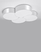 Plafond CIRCLE 4 vit + 8x LED-lampa E27 3000K varm 7,5W 620lm