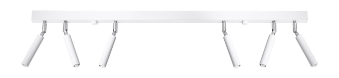 Plafond EYETECH 6 vit + 6x LED-lampa G9 4000K kall 4,5W 530lm