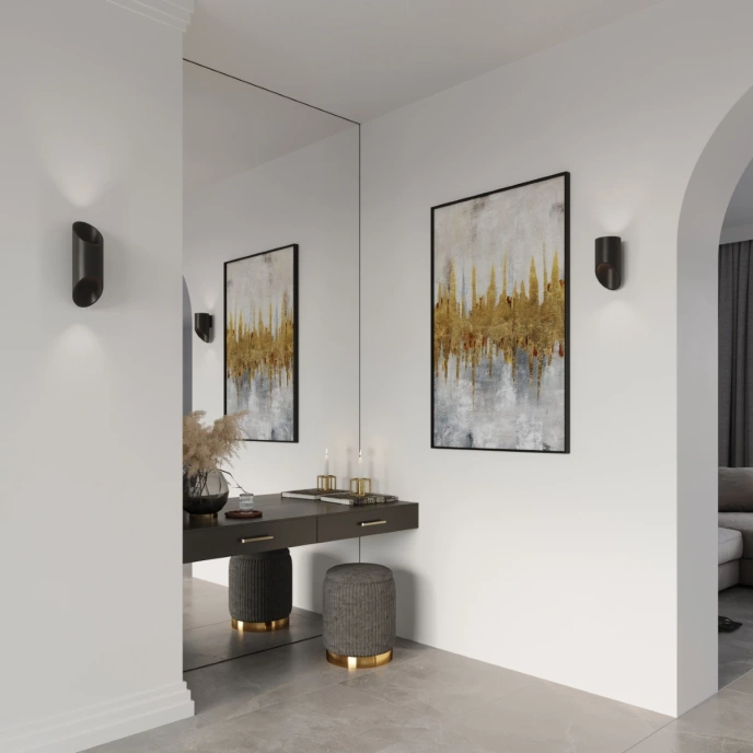 Vägglampa PENNE 30 svart