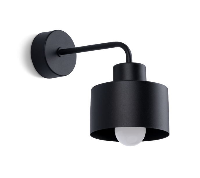 Vägglampa SAVAR 1 svart + 1x LED-lampa E27 3000K varm 7,5W 620lm