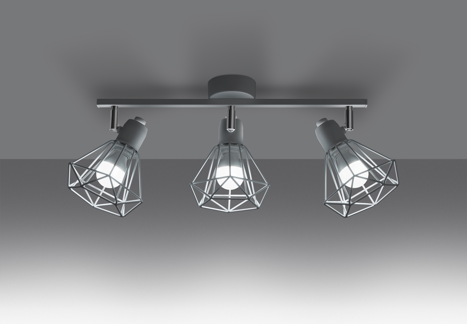 Plafond ARTEMIS 3 vit + LED-lampa E14 4000K Kall 7,5W 680lm