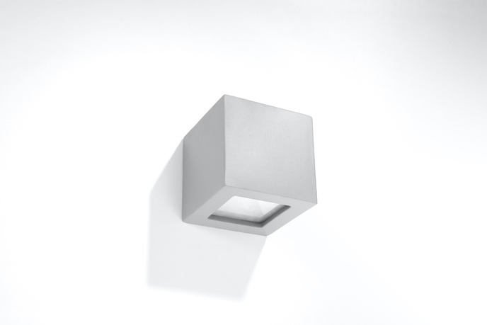 Keramisk vägglampa LEO grå + 1x LED-lampa E27 4000K Cold 7,5W 650lm