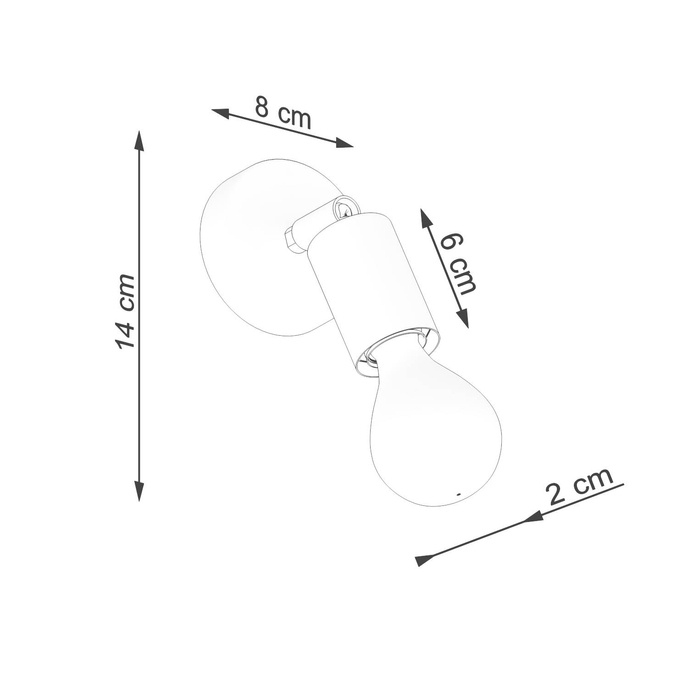 Vägglampa FORNES 1 svart + 1x LED-lampa E27 3000K varm 7,5W 620lm