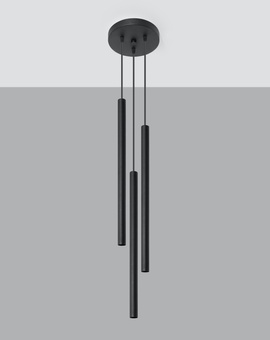 Taklampa PASTELO 3P svart + 3x LED-lampa G9 4000K kall 4,5W 530lm