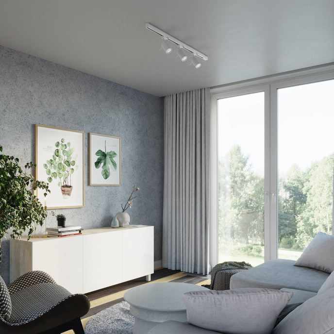 Taklampa, 3 spots, 3-fas strömskenesystem, RING