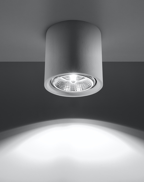 Keramisk plafond KALU vit + 1x LED-lampa GU10 AR111 4000K COLD 10W 850lm