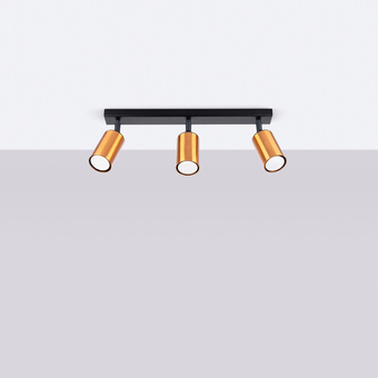 Taklampa WINX 3 svart/cooper