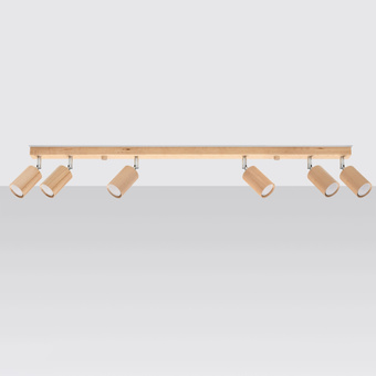 Taklampa BERG 6 naturträ