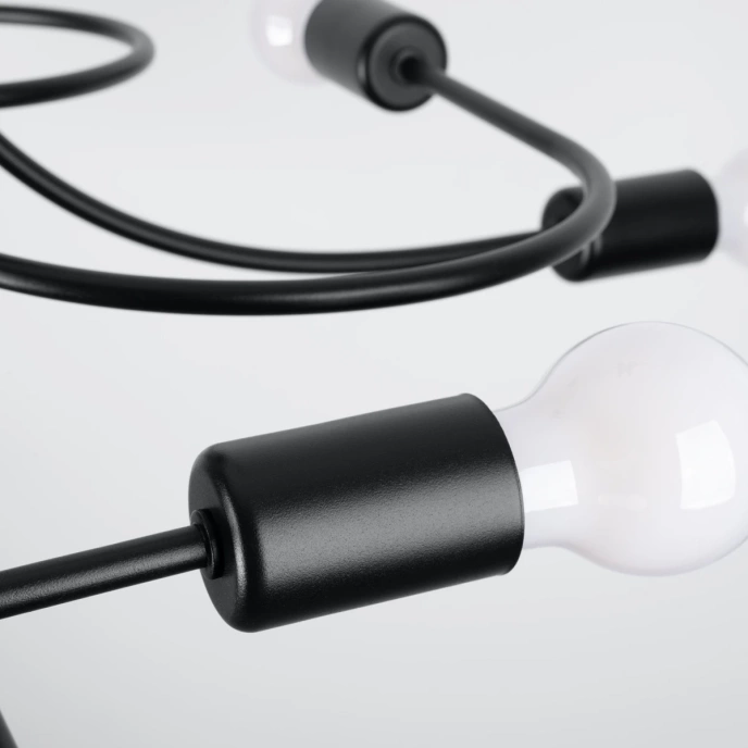 Ljuskrona LEVAR 8 svart