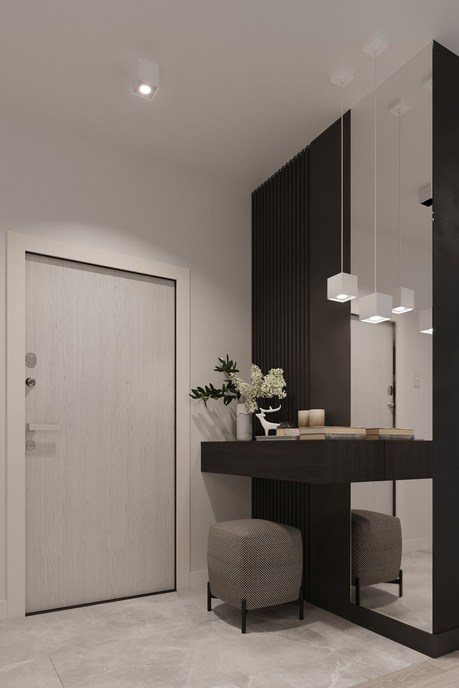 Plafond QUAD 1 vit + 1x LED-lampa GU-10 3000K varm 7W 620lm