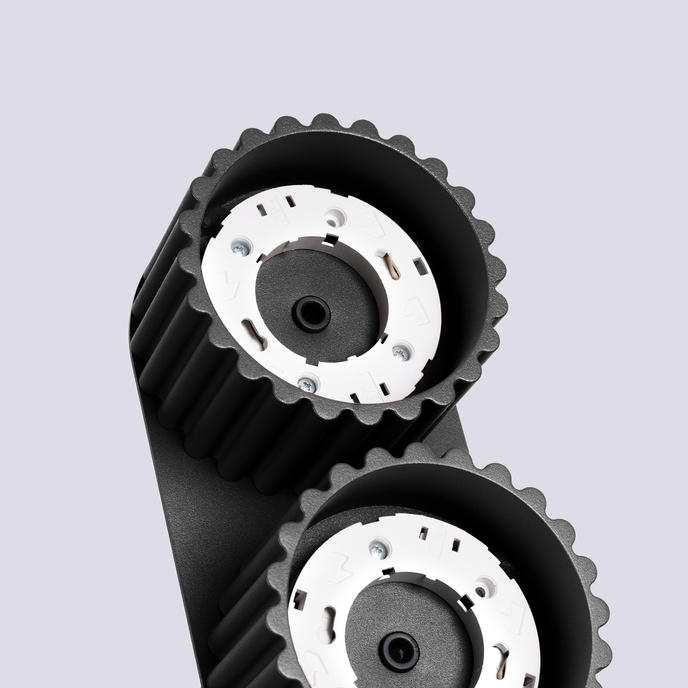 Taklampa AURA 2 svart Gx53