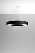 Ljuskrona SATURNO SLIM 70 svart + 6x LED-lampa E27 3000K varm 7,5W 620lm