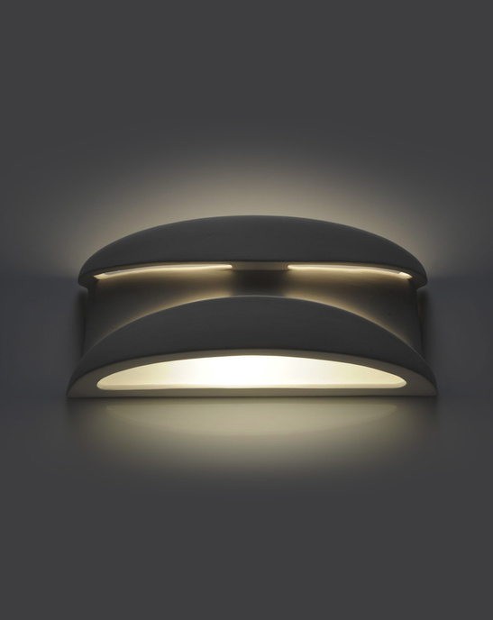 APOLLO keramisk vägglampa vit