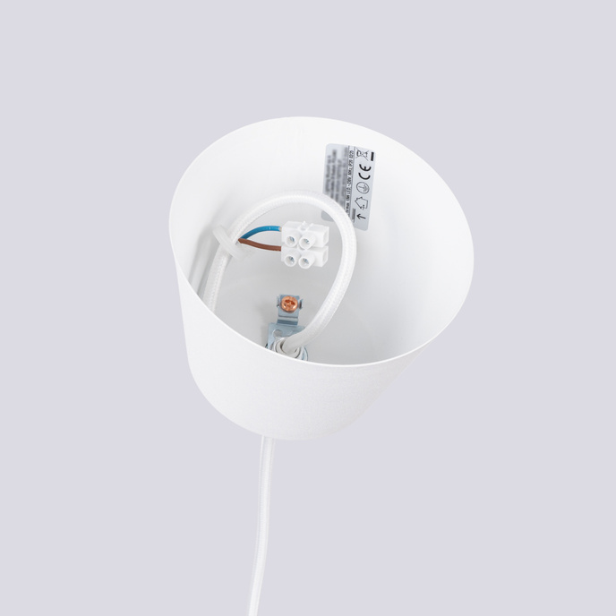 BILO taklampa vit + 1X LED-lampa E27 3000K varm 7,5W 620lm