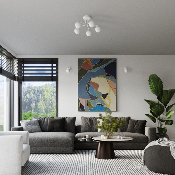 Ljuskrona ASTRAL 3 vit