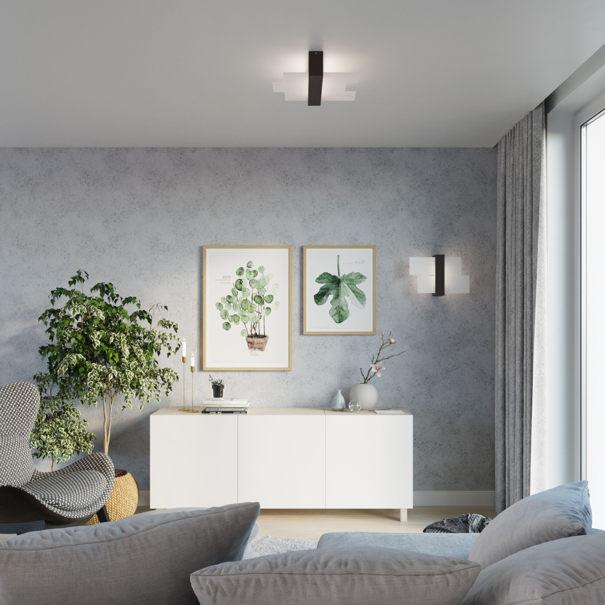 Vägglampa FENIKS 1 wenge