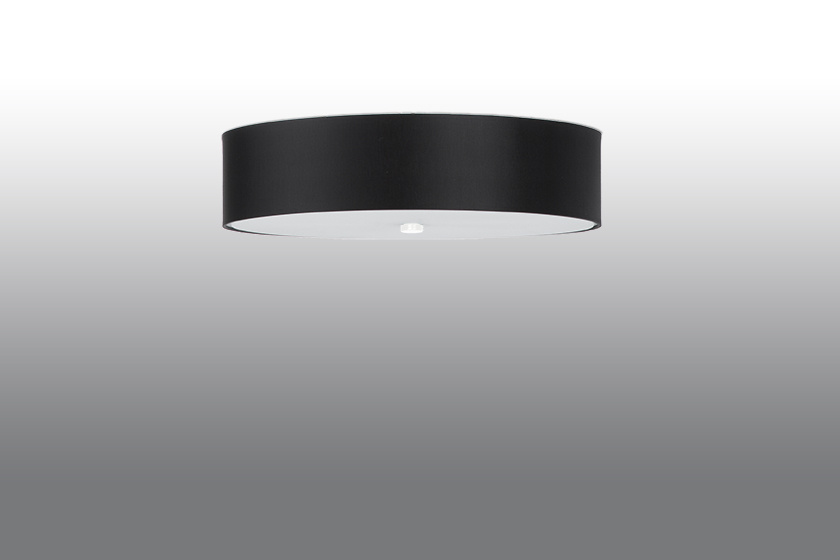 Plafond SKALA 50 svart + 5x LED-lampa E27 4000K Kall 7,5W 650lm