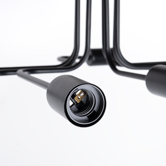 Ljuskrona VECTOR 8 svart + 8X LED-lampa E27 3000K 7W 760lm