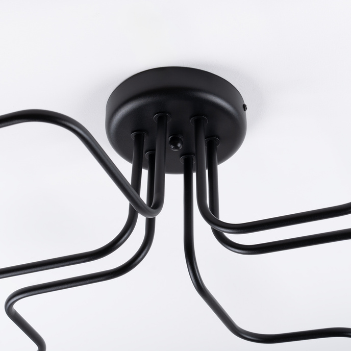 Ljuskrona VECTOR 6 svart + 6X LED-lampa E27 3000K 7W 760lm