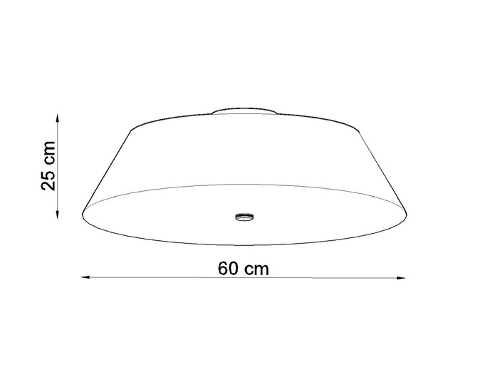 Plafond VEGA 60 svart + 5x LED-lampa E27 4000K Kall 7,5W 650lm